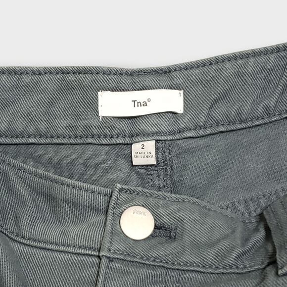 Aritzia TNA Greenwich Pant Utility Carpenter Jean Grey Sz 2 Relaxed Baggy Casual - Picture 7 of 13